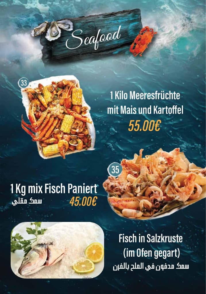 Seafood - 1 Kilo Meeresfrüchte, Mix Fisch Paniert, Fisch in Salzkruste